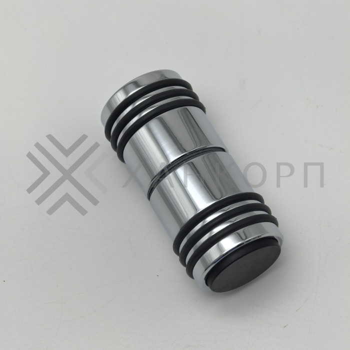 Ручка кноб Йота FDR-141 с одним резиновым торцом, алюминий/хром