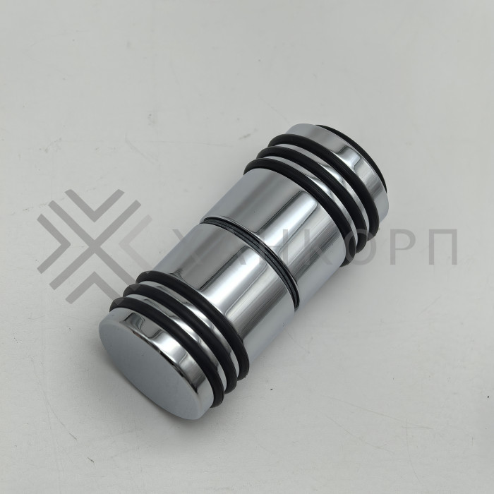 Ручка кноб Йота FDR-141 с одним резиновым торцом, алюминий/хром