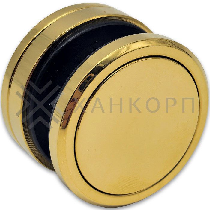 Точечное крепление FKK-30 с крышкой 8-12 мм без зенковки Ø35 мм рег.для стекла 10-12 мм, нержавейка/золото
