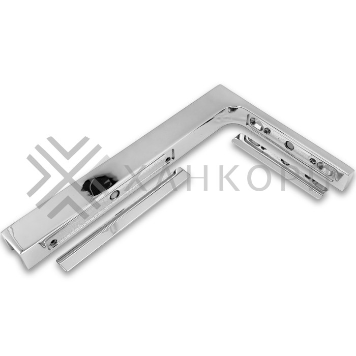 Угловой стабилизатор Диор FDK-5L стена-стекло 90˚ левый, нержавейка/полированный