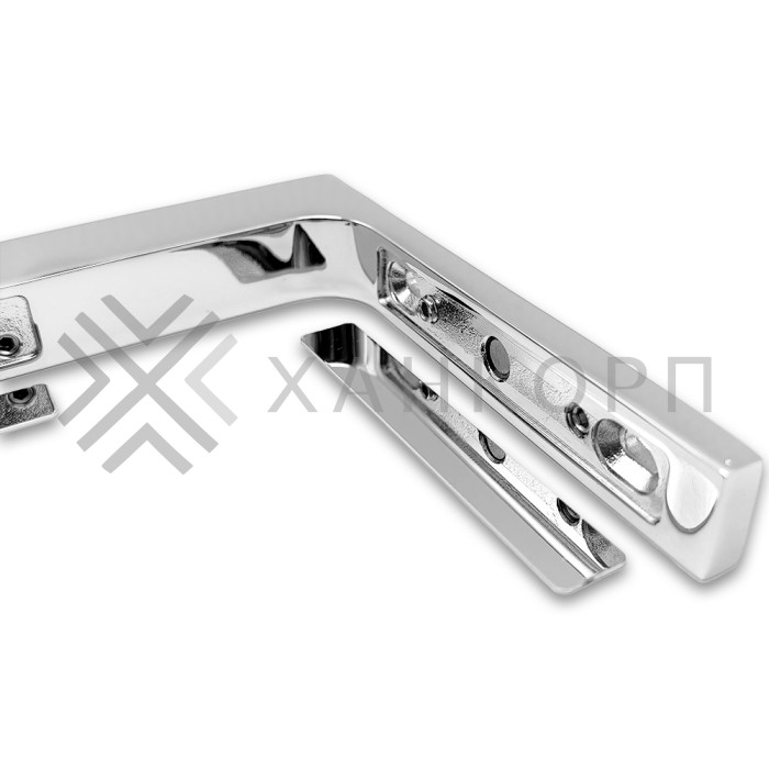 Угловой стабилизатор Диор FDK-5L стена-стекло 90˚ левый, нержавейка/полированный