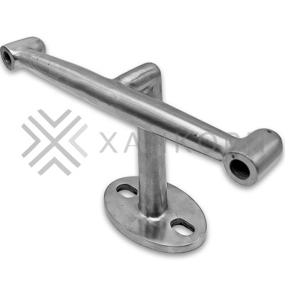 Двойное крепление рутеля FN-111 к стене M14, нержавейка/матовый