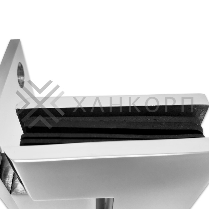 Петля Альфа α FDP-150 Премиум стена-стекло с боковым креплением, нержавейка/полированный