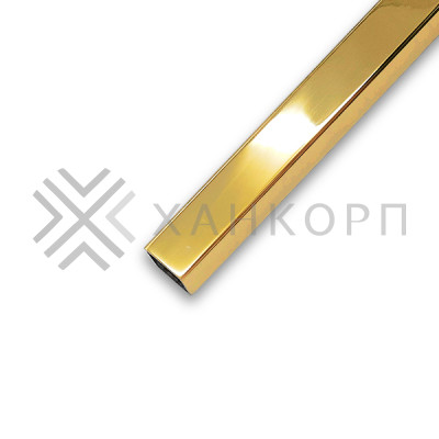 Труба FDT-552, 15х15х1.5 мм 2 м, нержавейка/золото