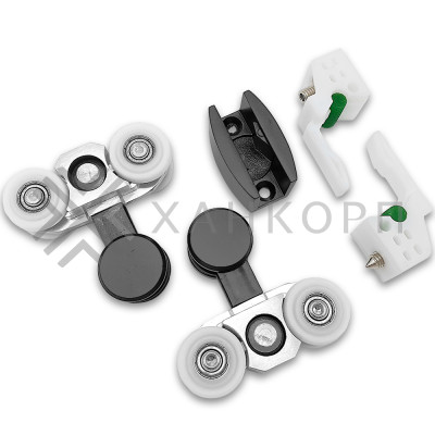 Раздвижная система Ретра FDS-11.1 для стеклянных дверей, нержавейка/черный