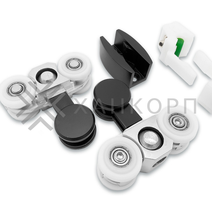 Раздвижная система Ретра FDS-11.1 для стеклянных дверей, нержавейка/черный