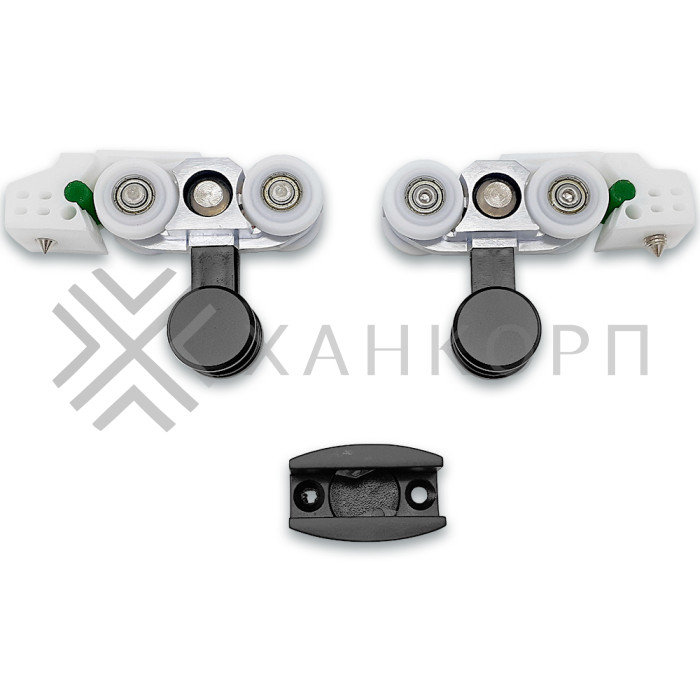 Раздвижная система Ретра FDS-11.1 для стеклянных дверей, нержавейка/черный