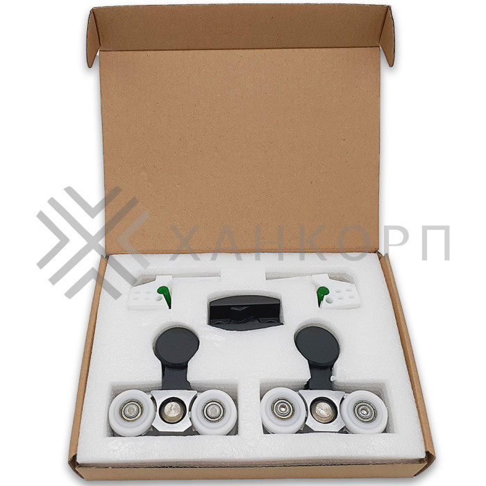 Раздвижная система Ретра FDS-11.1 для стеклянных дверей, нержавейка/черный