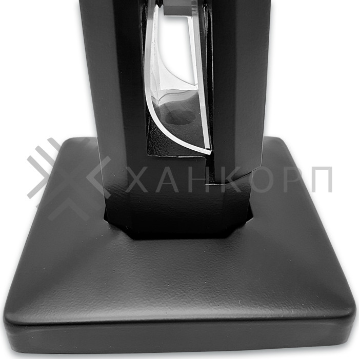 Стойка FOS-05 для стекла напольная 90х190 мм со сверлением и регулировкой, дюплекс/черный