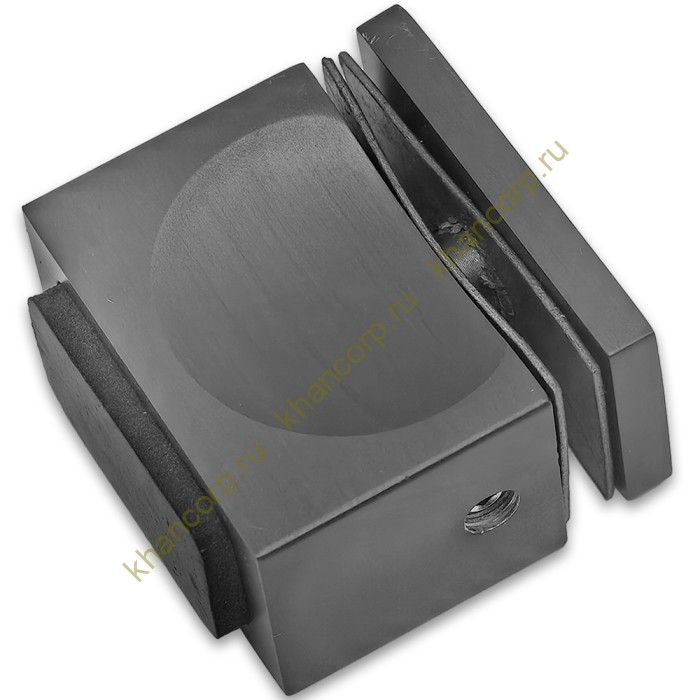 Ручка кноб FDR-67 с резиновым торцом (односторонняя), алюминий/оружейная сталь