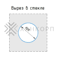 Точечное крепление FKK-34, 6 мм с крышкой без зенковки O35 мм для стекла 10-12 мм, нержавейка/бронза