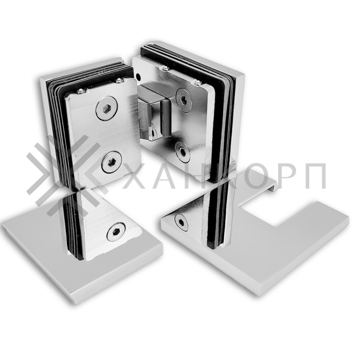 Петля Сирена FDP-212 стекло-стекло 180˚, латунь/хром