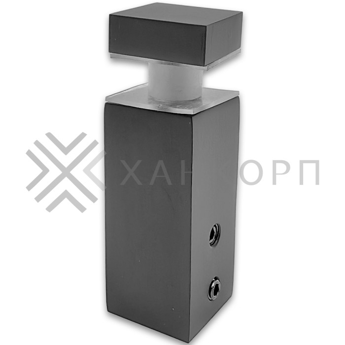 Крепление FDC-54 трубы 15х15 к стеклу, нержавейка/оружейная сталь