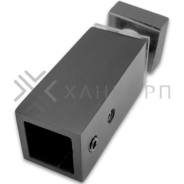 Крепление FDC-54 трубы 15х15 к стеклу, нержавейка/оружейная сталь