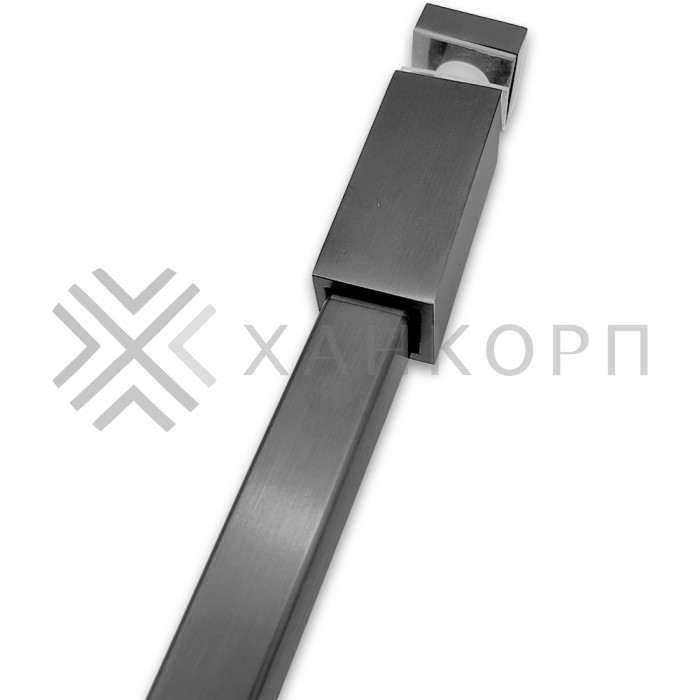 Крепление FDC-54 трубы 15х15 к стеклу, нержавейка/оружейная сталь