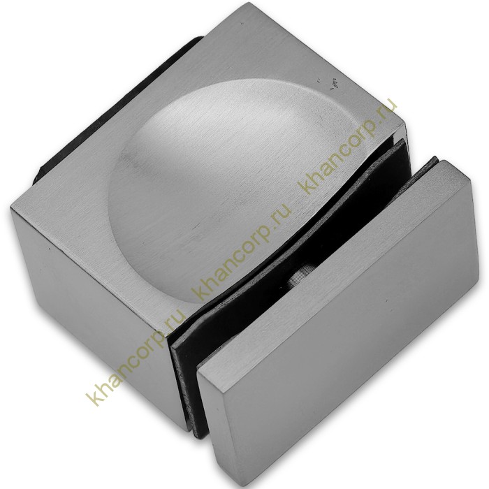 Ручка кноб FDR-67 с резиновым торцом (односторонняя), алюминий/матовый