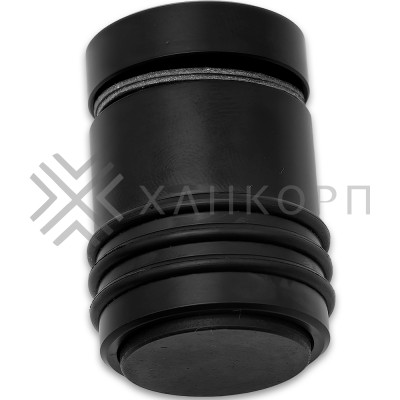 Ручка кноб Йота FDR-142 с резиновым торцом (односторонняя), алюминий/черный