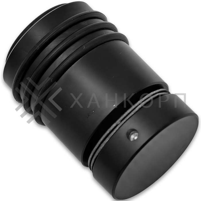 Ручка кноб Йота FDR-142 с резиновым торцом (односторонняя), алюминий/черный