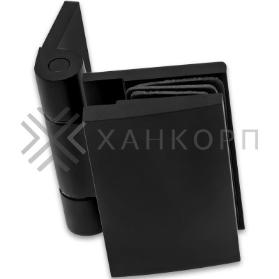 Петля Рея FDP-220 стена-стекло 90° с крышками латунь/черный