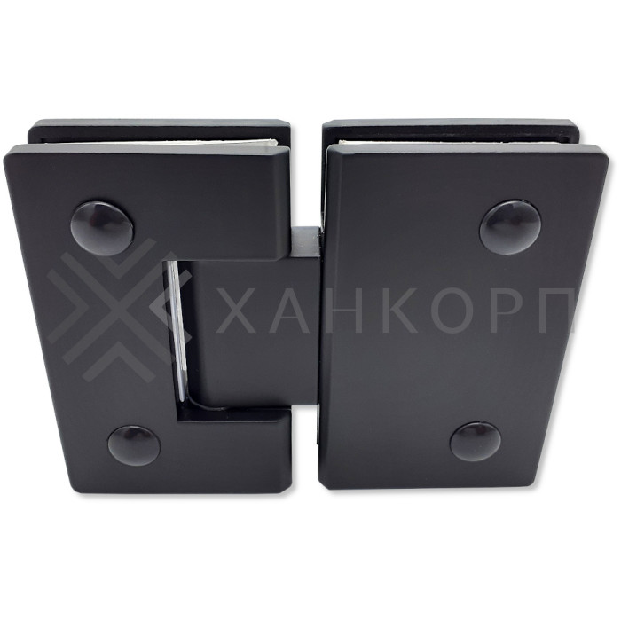 Петля Альфа α FDP-12 стекло-стекло 180˚, нержавейка/черный