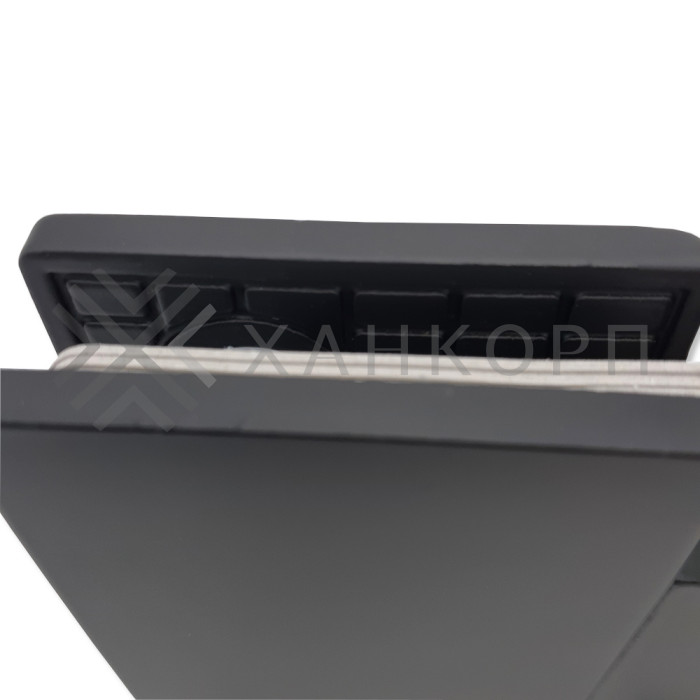 Петля Альфа α FDP-12 стекло-стекло 180˚, нержавейка/черный