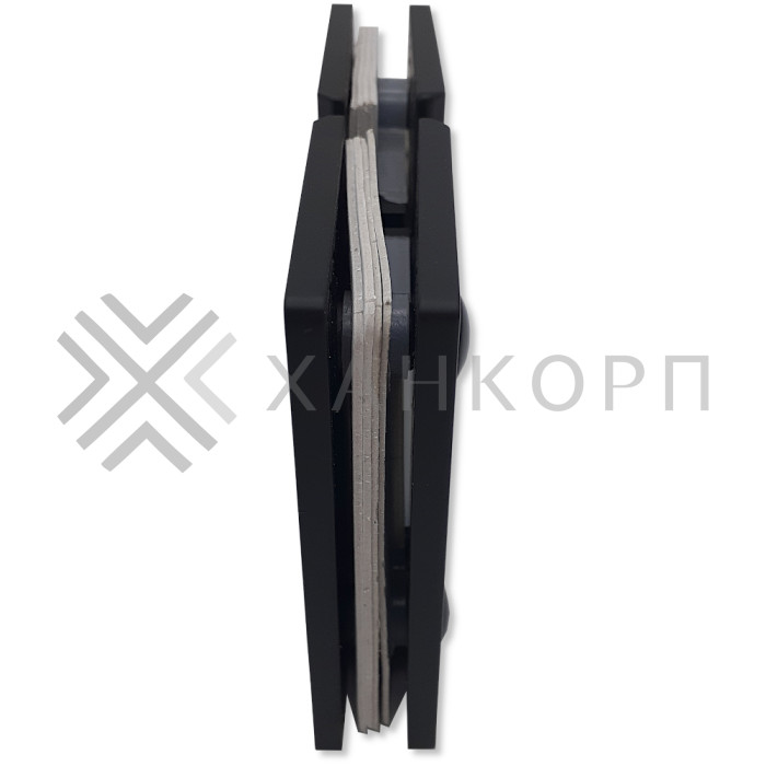 Петля Альфа α FDP-12 стекло-стекло 180˚, нержавейка/черный