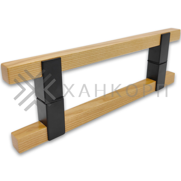 Ручка для сауны FDR-170, 20х220х320 мм, нержавейка/дерево/черный