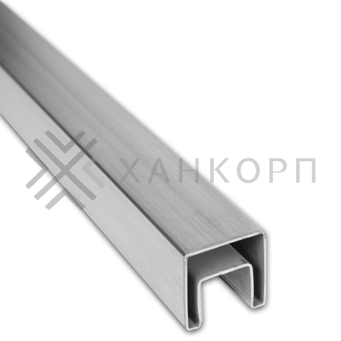 Поручень FOP-200, 40х40х1.5 длина 6 м, нержавейка/матовый