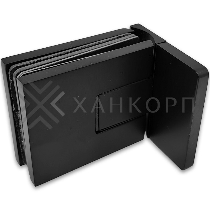 Петля Сирена FDP-210 стена-стекло 90˚ с боковым креплением, латунь/черный