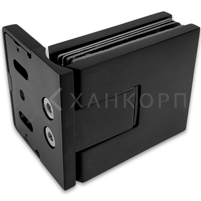 Петля Сирена FDP-210 стена-стекло 90˚ с боковым креплением, латунь/черный