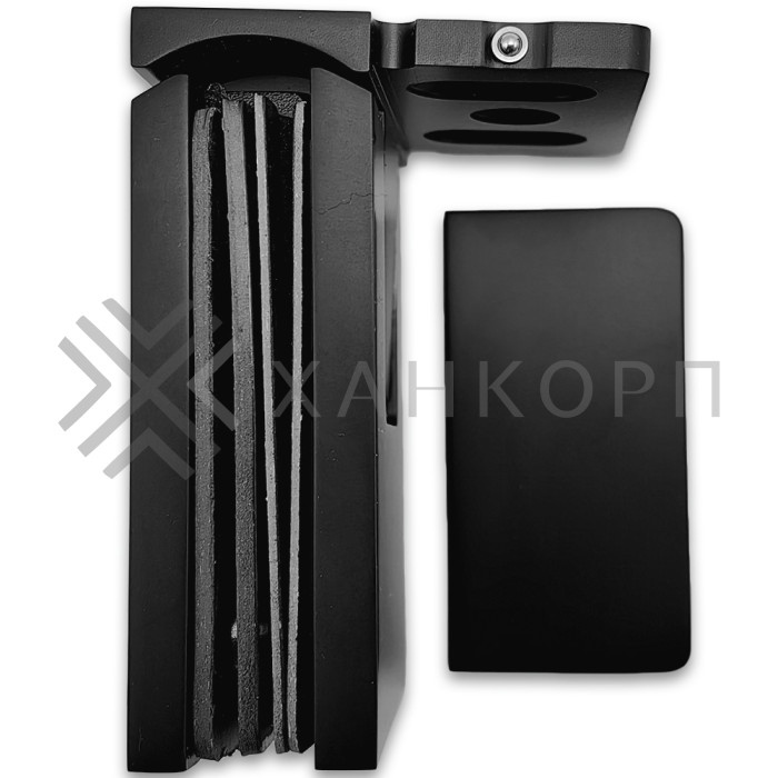 Петля Сирена FDP-210 стена-стекло 90˚ с боковым креплением, латунь/черный