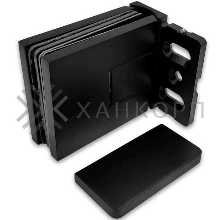 Петля Сирена FDP-210 стена-стекло 90˚ с боковым креплением, латунь/черный