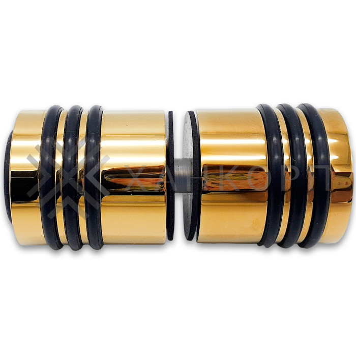 Ручка кноб Йота FDR-141 с одним резиновым торцом, латунь/золото