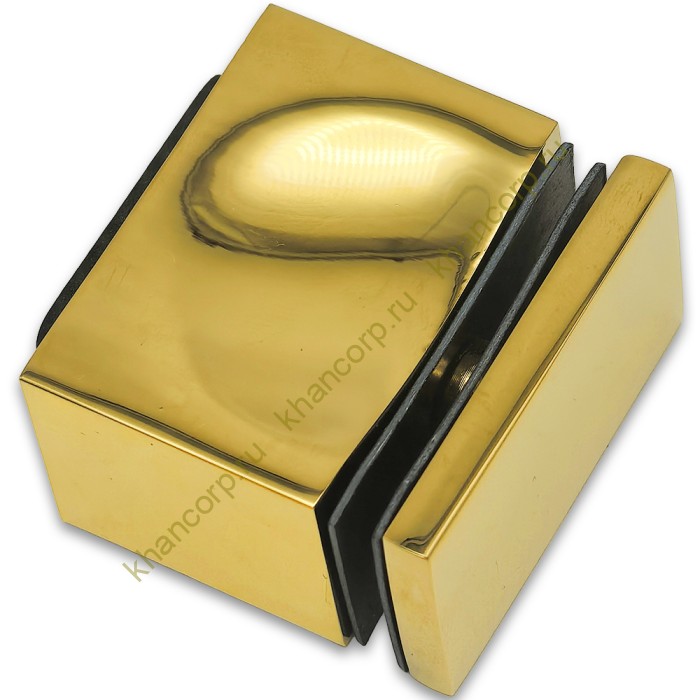 Ручка кноб FDR-67 с резиновым торцом (односторонняя), алюминий/золото