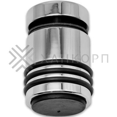 Ручка кноб Йота FDR-142 с резиновым торцом (односторонняя), алюминий/хром