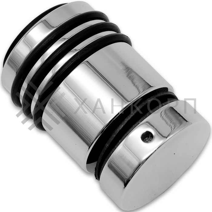 Ручка кноб Йота FDR-142 с резиновым торцом (односторонняя), алюминий/хром