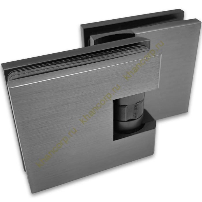 Петля Афродита FDP-233 стекло-стекло 90° с крышками, латунь/оружейная сталь