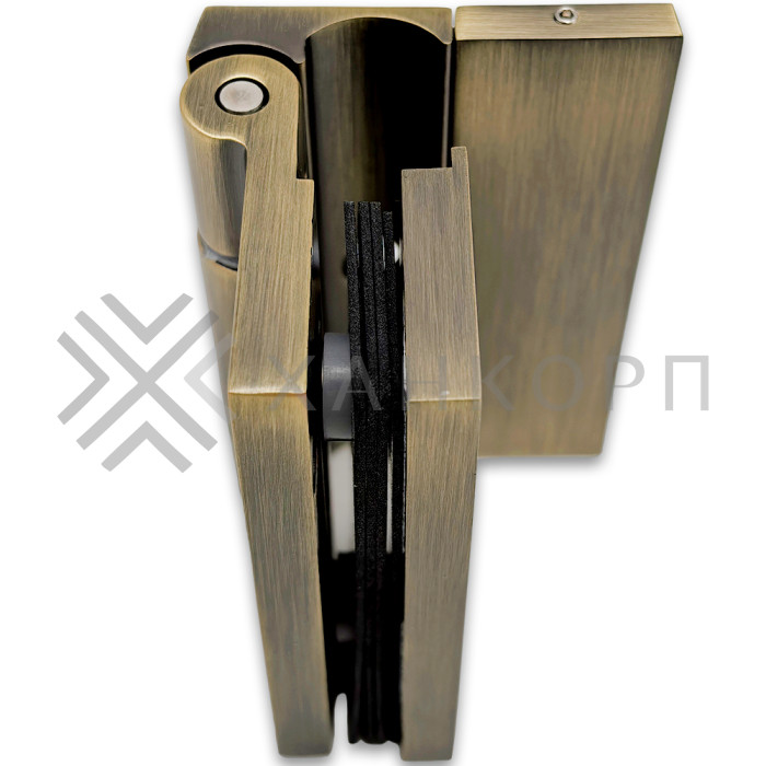 Петля Гера FDP-120 стена-стекло 90˚ открывание наружу, цинк/бронза