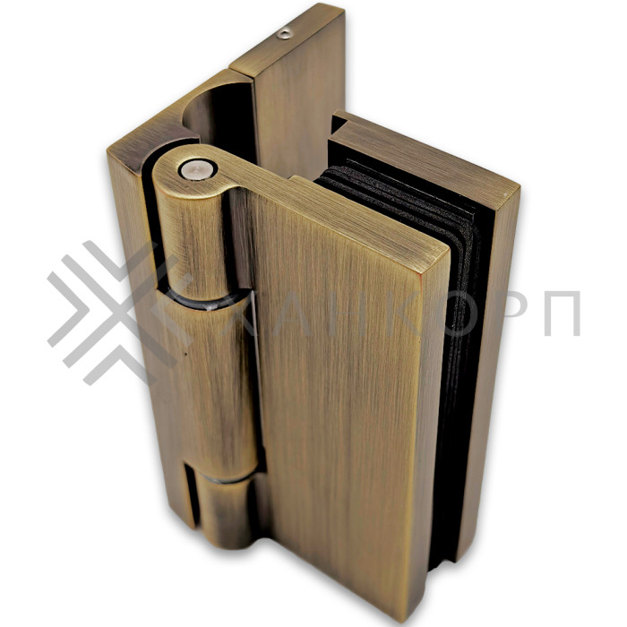 Петля Гера FDP-120 стена-стекло 90˚ открывание наружу, цинк/бронза