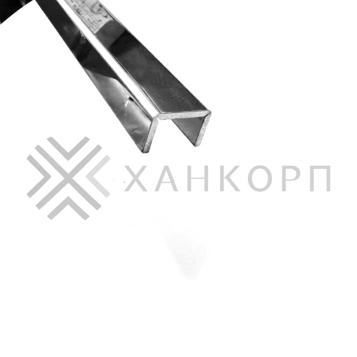 Поручень FOP-210, 16.8x10.5 под стекло 12 мм длина 4 м, нержавейка/полированный