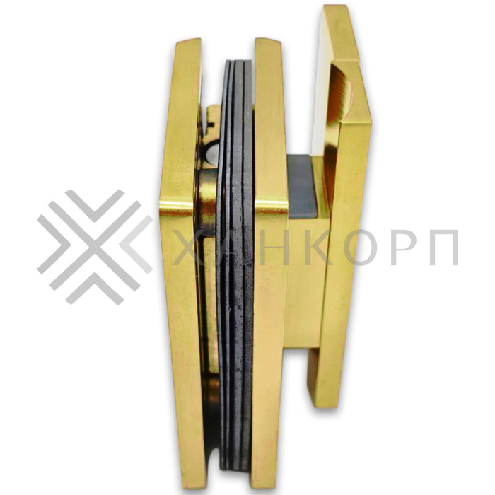 Петля Афина FDP-130 стена-стекло с боковым креплением, латунь/брашированное золото