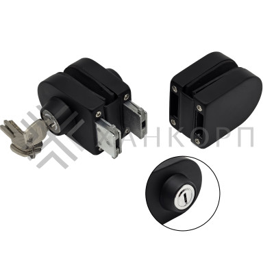 Замок FKZ-32 зажимной ключ/ключ, нержавейка/черный