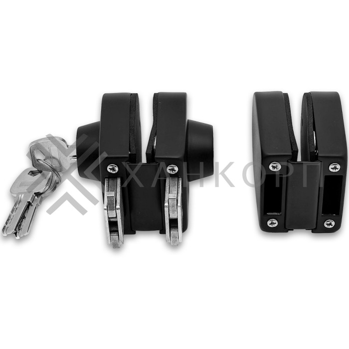 Замок FKZ-32 зажимной ключ/ключ, нержавейка/черный