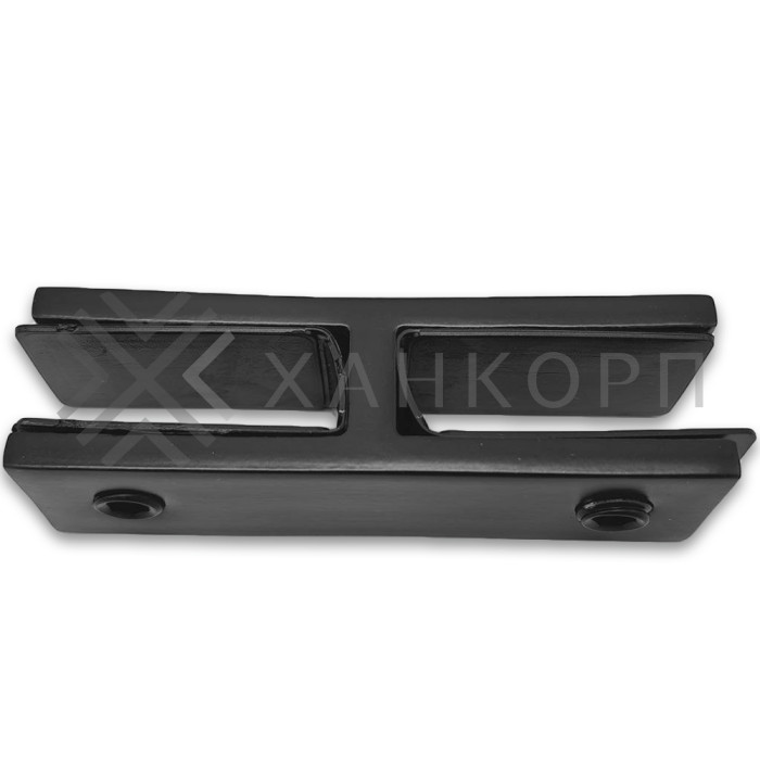 Крепление стекла FKK-201, 92х26 мм стекло-стекло 180°, нержавейка/черный