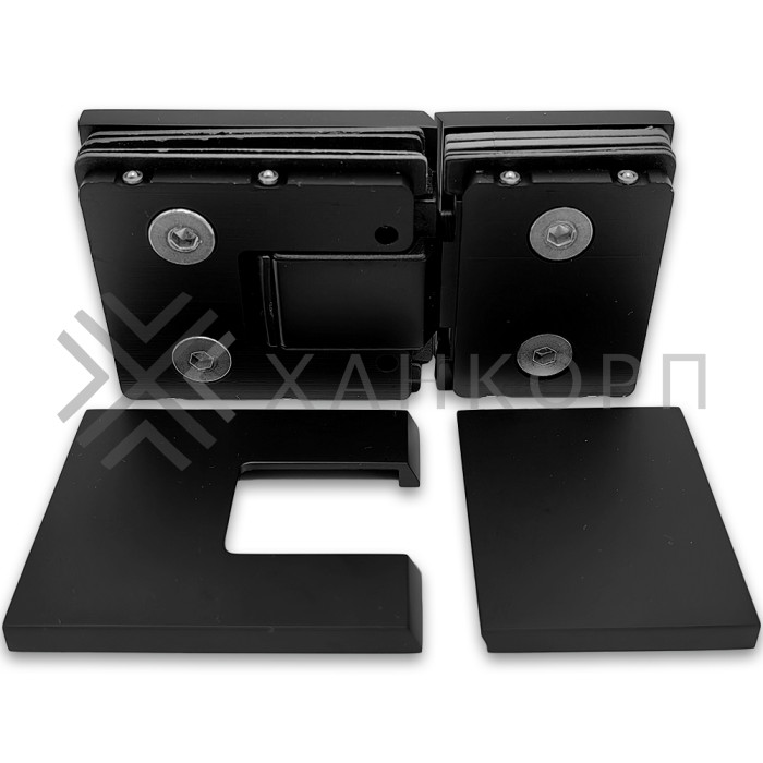 Петля Сирена FDP-212 стекло-стекло 180˚, латунь/черный