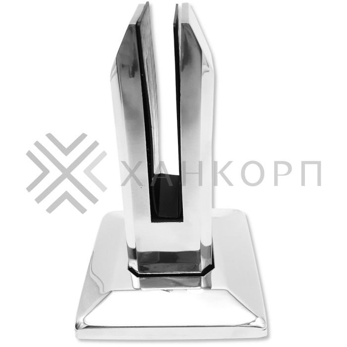 Стойка FOS-02 для стекла напольная 95х160 мм без сверления, нержавейка/полированный