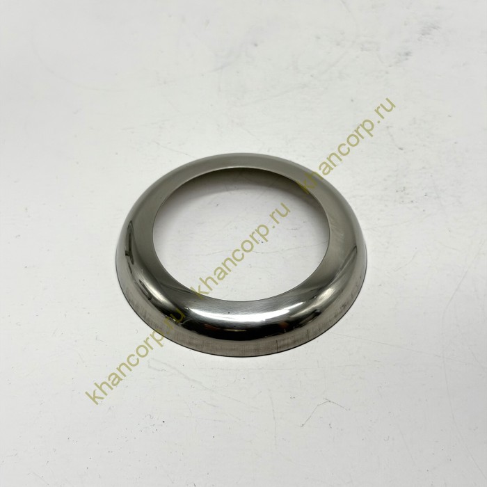 Низ стойки FOP-50.30, малый декоративный, для трубы Ø50.8*76 мм, GRIT 600, нержавейка/полированный