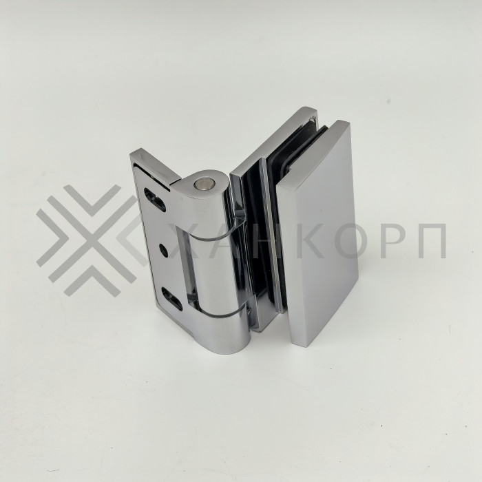Петля Рея FDP-220 стена-стекло 90° с крышками латунь/хром