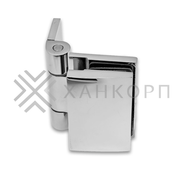 Петля Рея FDP-220 стена-стекло 90° с крышками латунь/хром