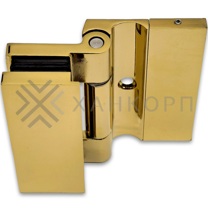 Петля Гера FDP-120 стена-стекло 90˚ открывание наружу, цинк/золото